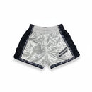 Fighter Thaishorts, hvit/sort