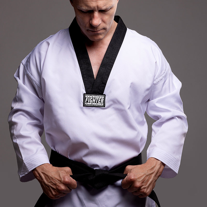 Fighter Zagon Taekwondodrakt, sort krage