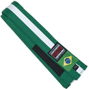 Fighter BJJ belte grønt/hvit stripe