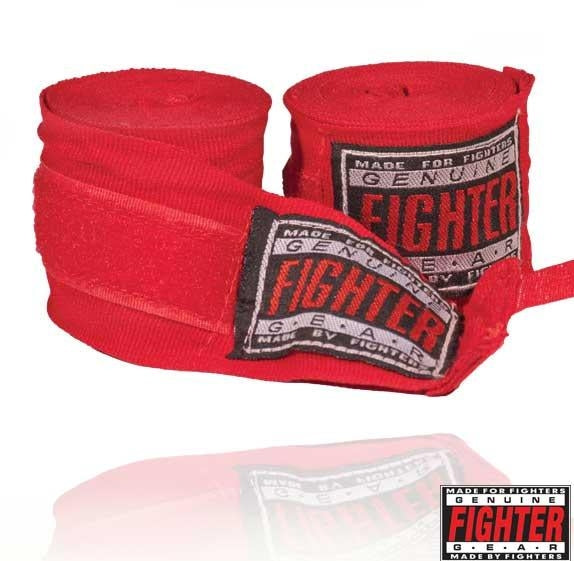 Fighter uelastisk boksebandasje rød