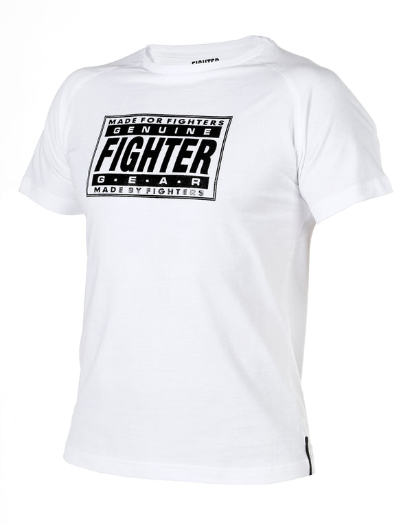 Fighter logo tee hvit
